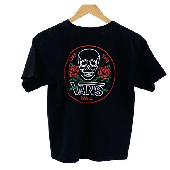 Vans Black Skull Tee Shirt, Small- EUC - Picture 1 of 5